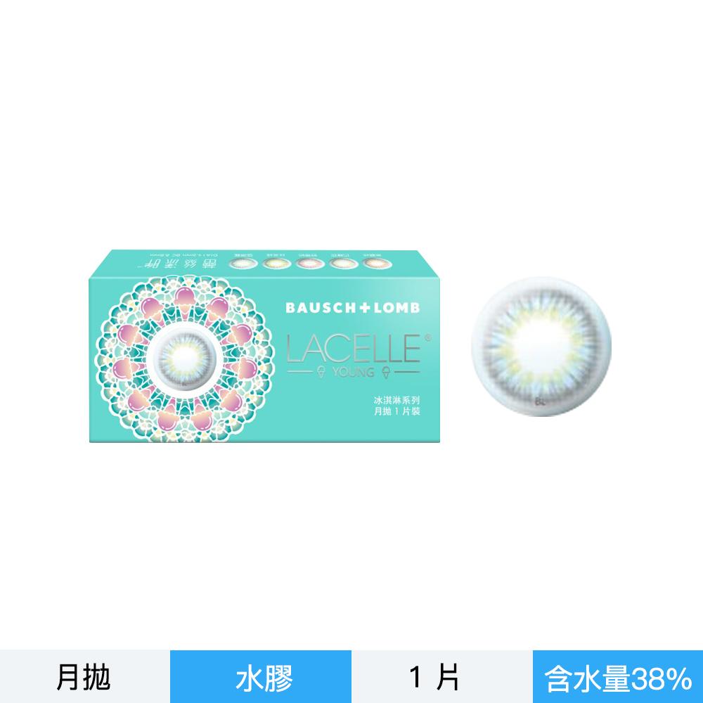 博士倫蕾絲漾眸彩色月拋一片裝-薄荷藍